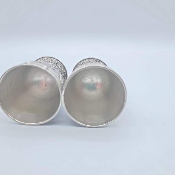 2 Sks Zinn Pewter shot glasses - Vintage - Picture 10 of 13